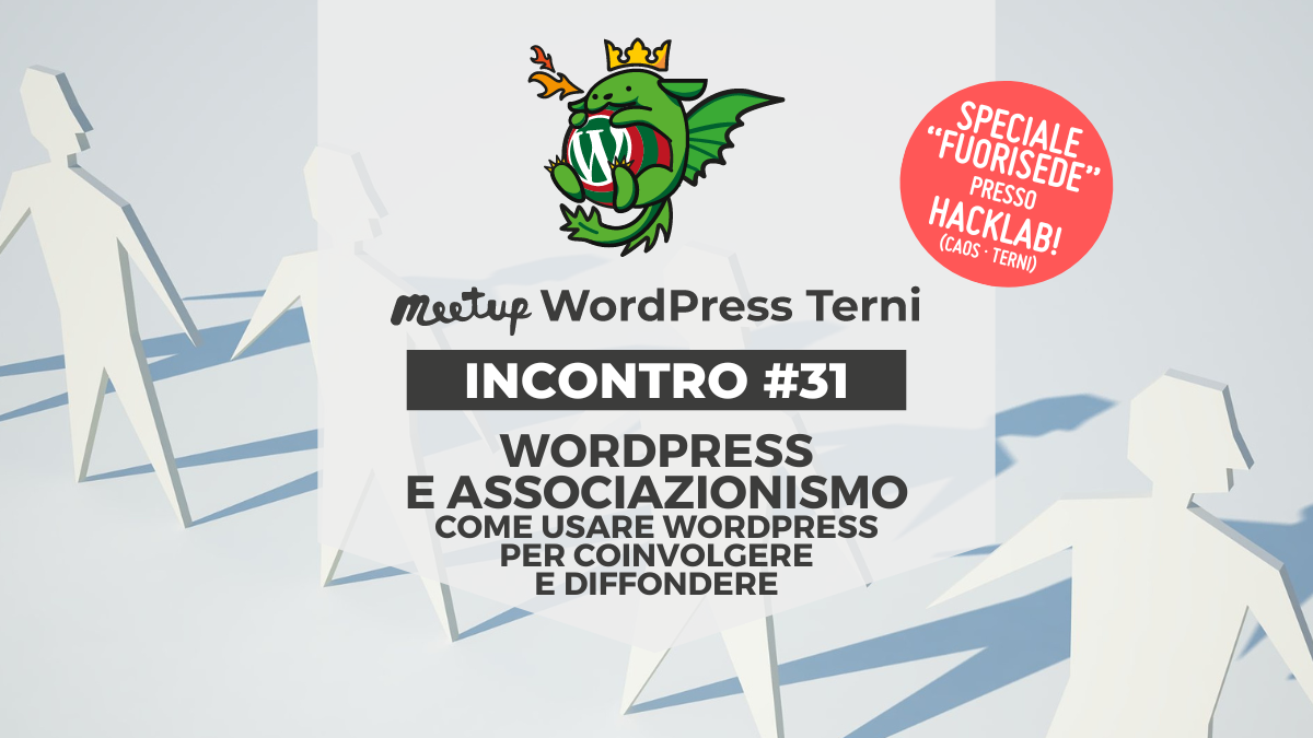 WordPress Meetup Terni #31: WordPress e Associazionismo